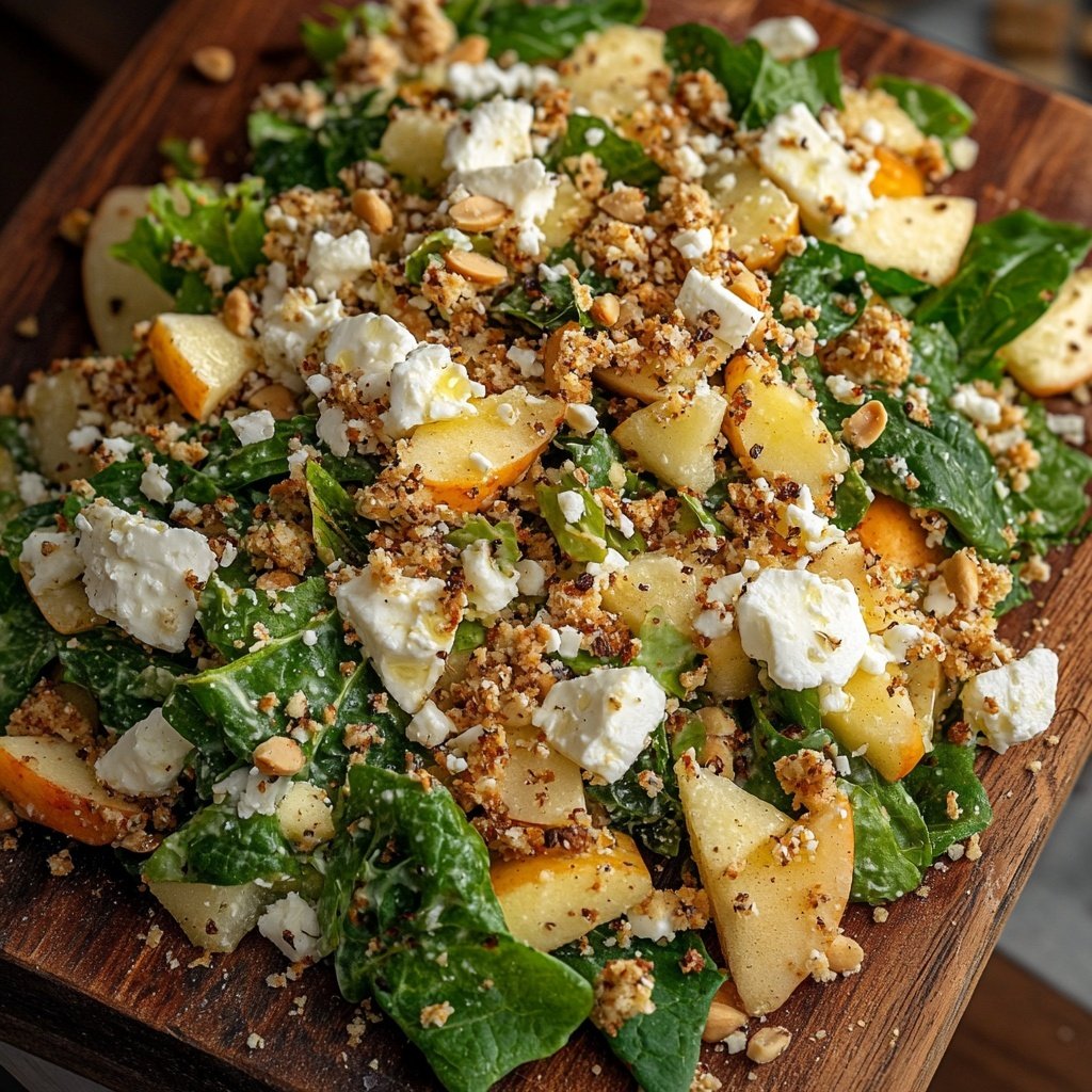 Brokkoli-Salat mit Äpfeln, Nüssen & Feta – Knackig & frisch