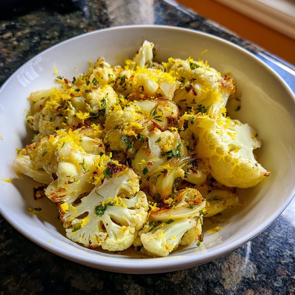 Blumenkohl mit Knoblauch und Zitrone