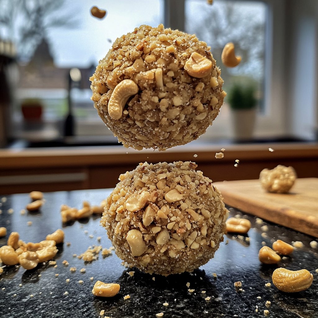 Protein Bällchen mit Cashewkernen