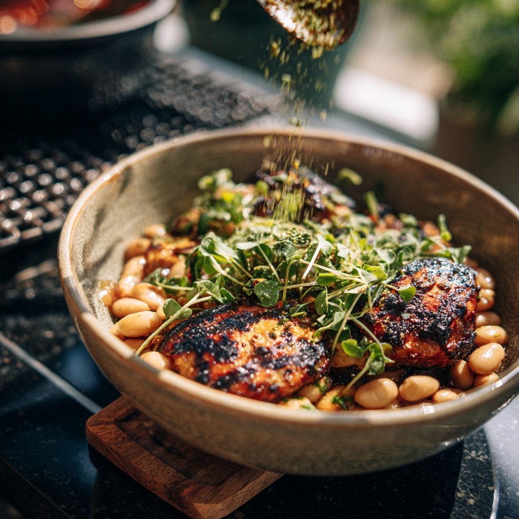 Grill Beilagen Mit Weißen Bohnen