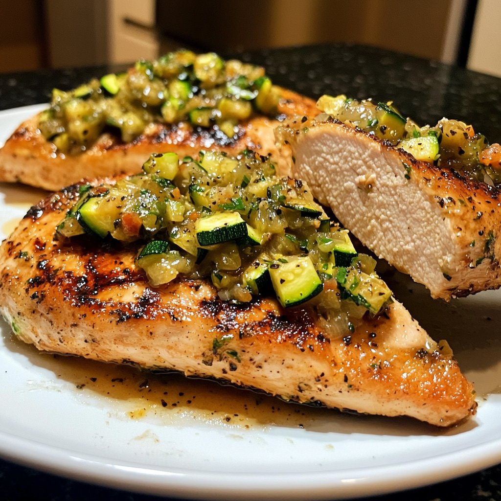 Hähnchenbrust mit Zucchini