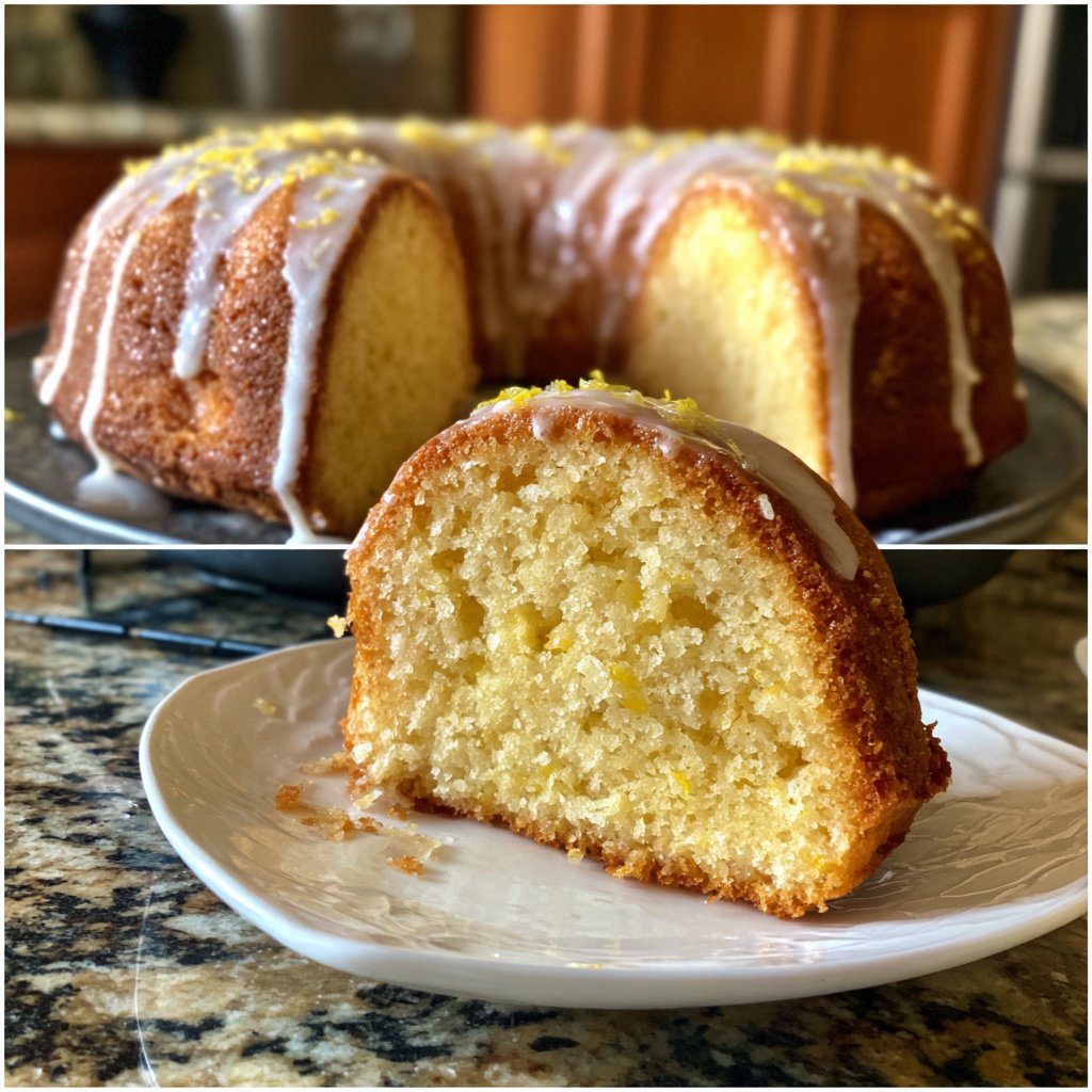 Zitronenkuchen mit Zitronenabrieb