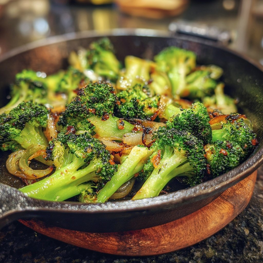 Brokkoli Pfanne Mit Knoblauch