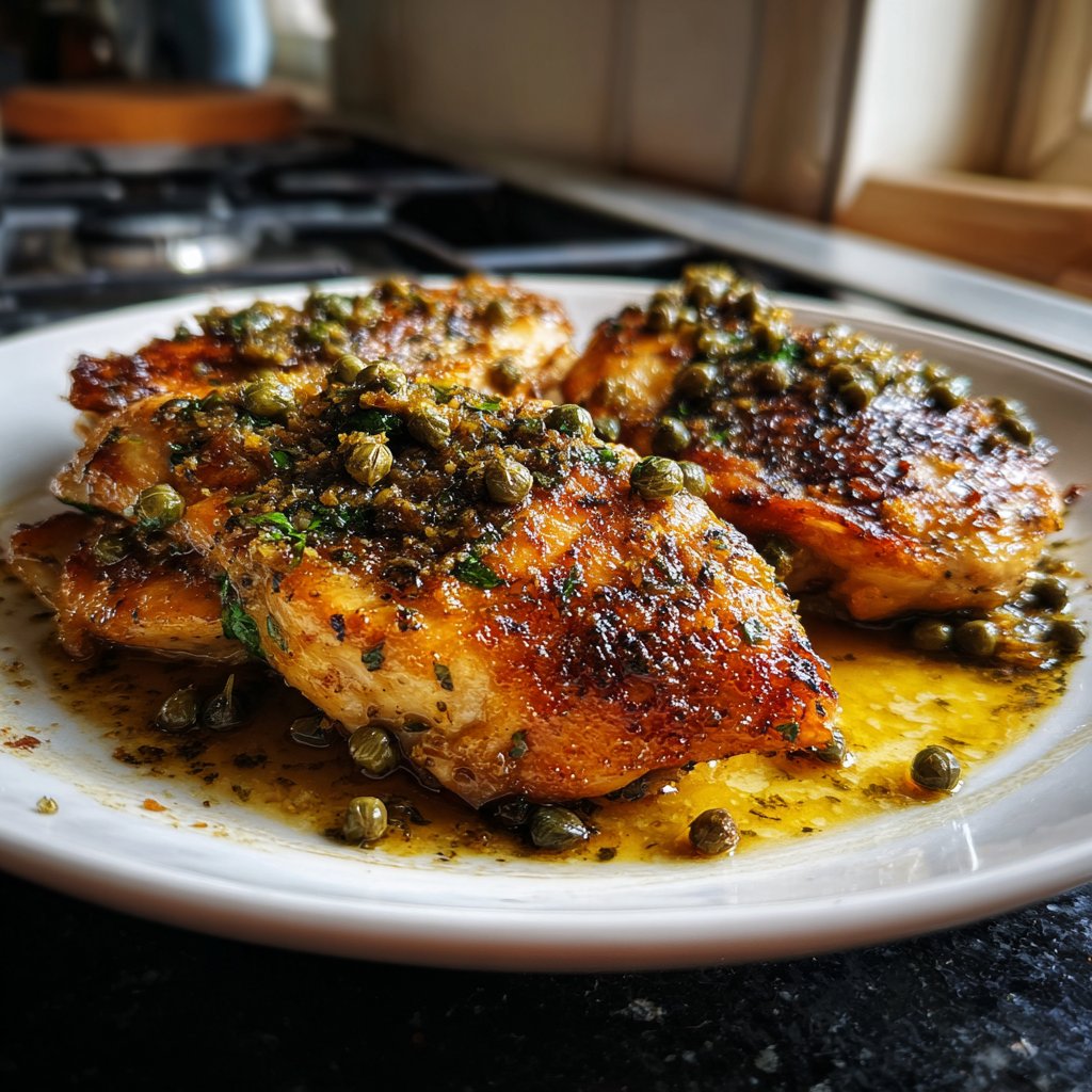 Hähnchen mit Zitronen-Kapern-Sauce