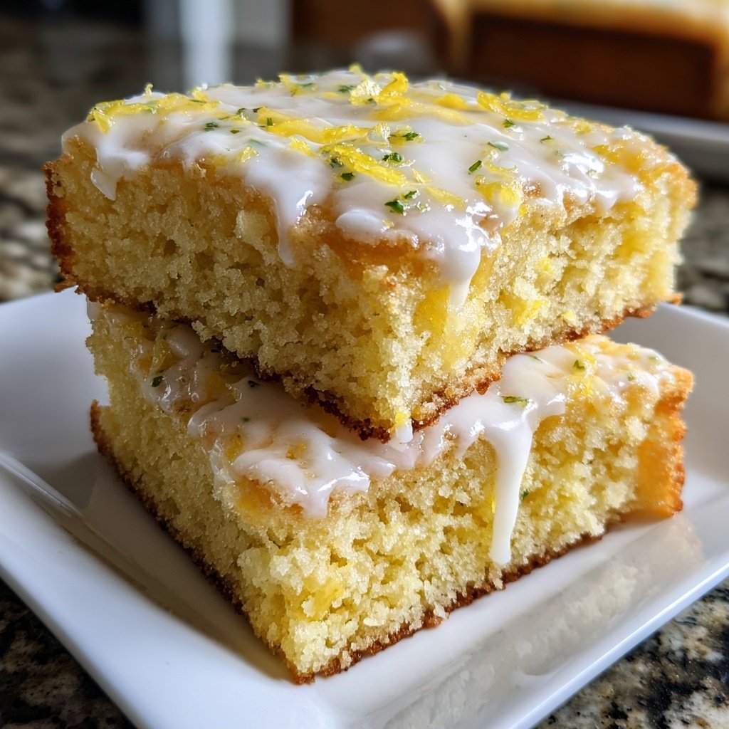 Zitronenkuchen mit Zitronencreme