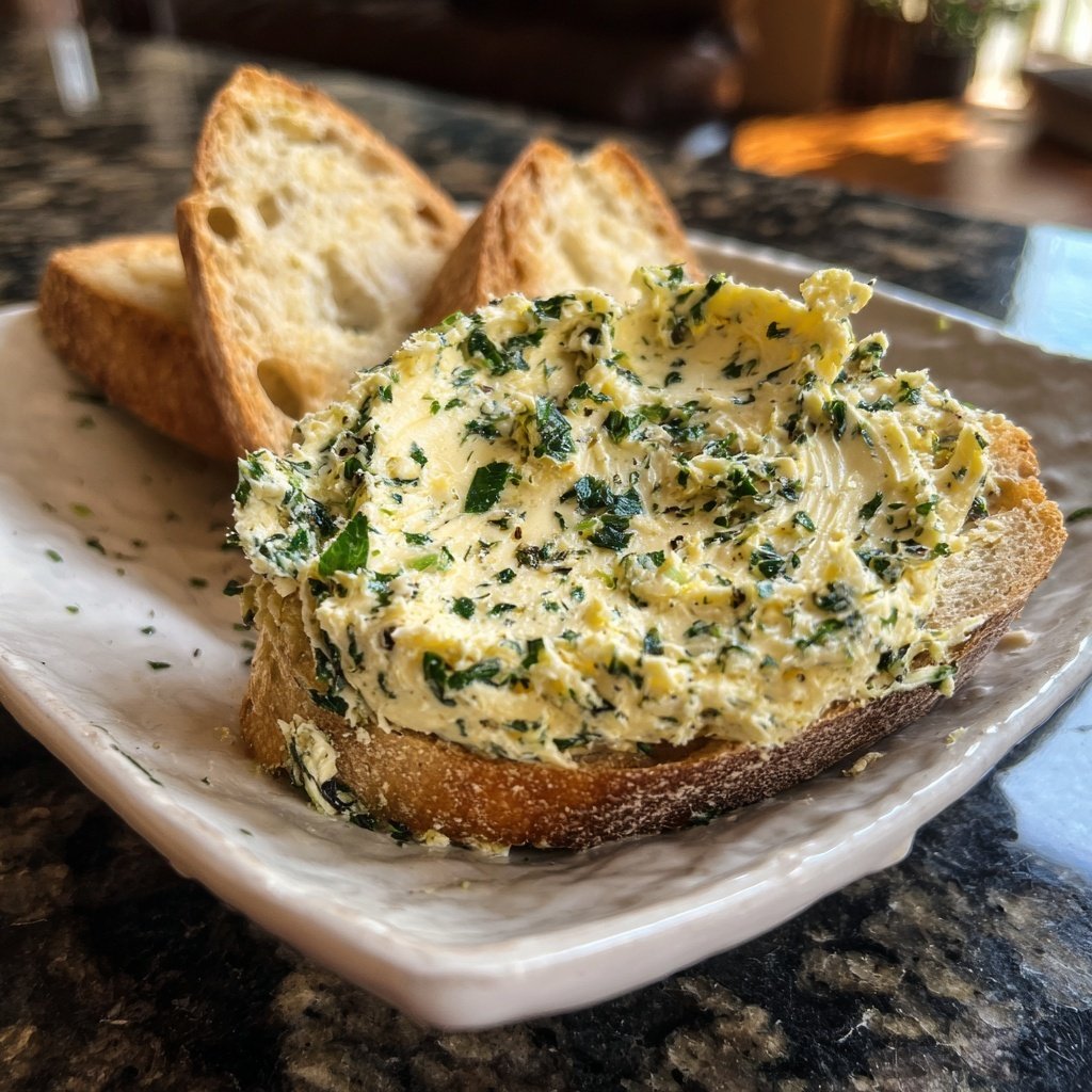 Kräuterbutter Mit Knoblauch Und Salz