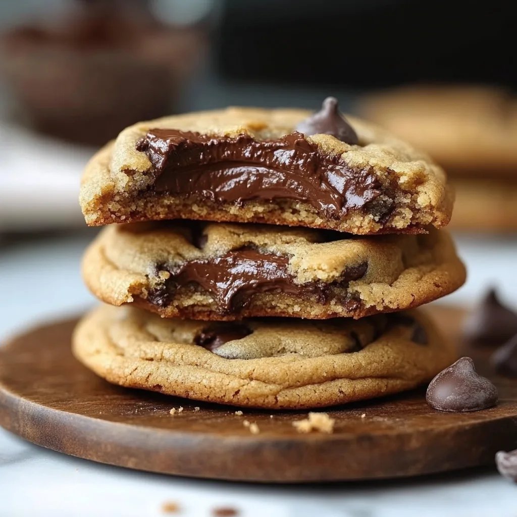 Nutella-Stuffed Chocolate Chip Cookies