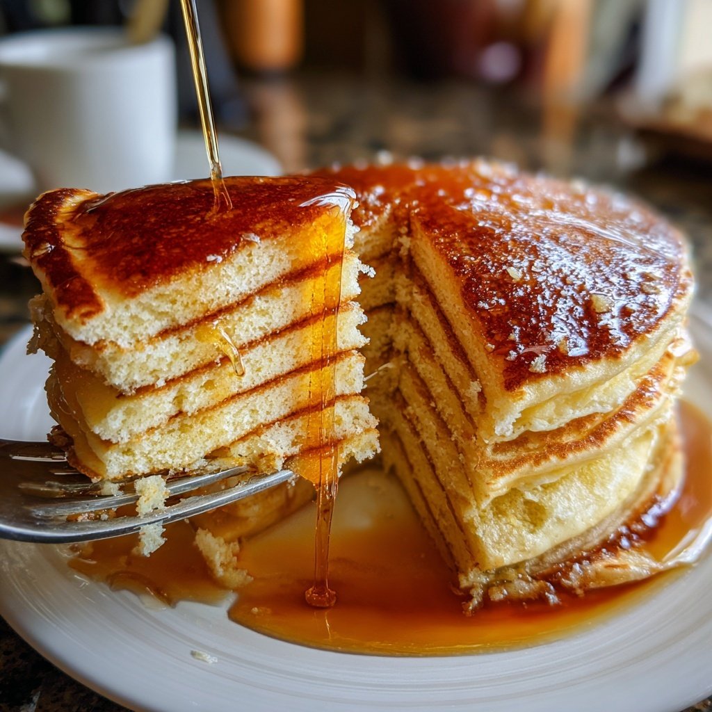 Pfannkuchen mit Ahornsirup