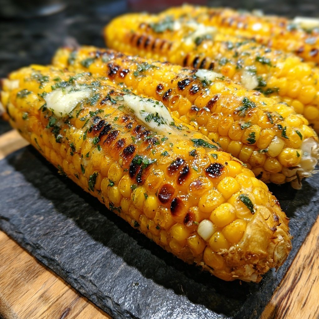 Gegrillte Maiskolben Mit Kräuterbutter