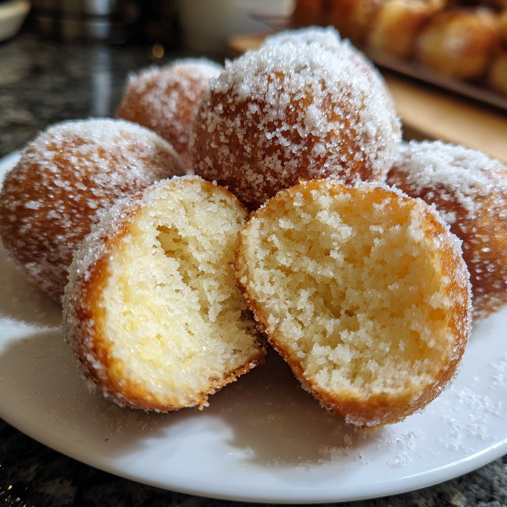 Quarkbällchen mit Vanillezucker