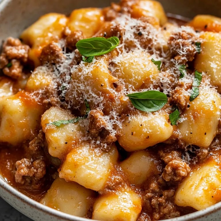 One Pan Ground Beef Gnocchi