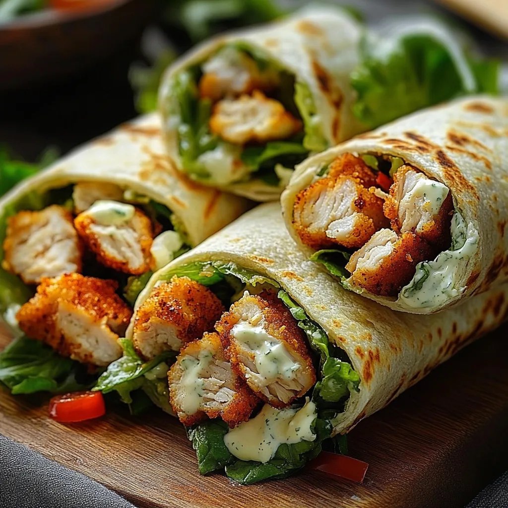Crispy Chicken Caesar Wrap