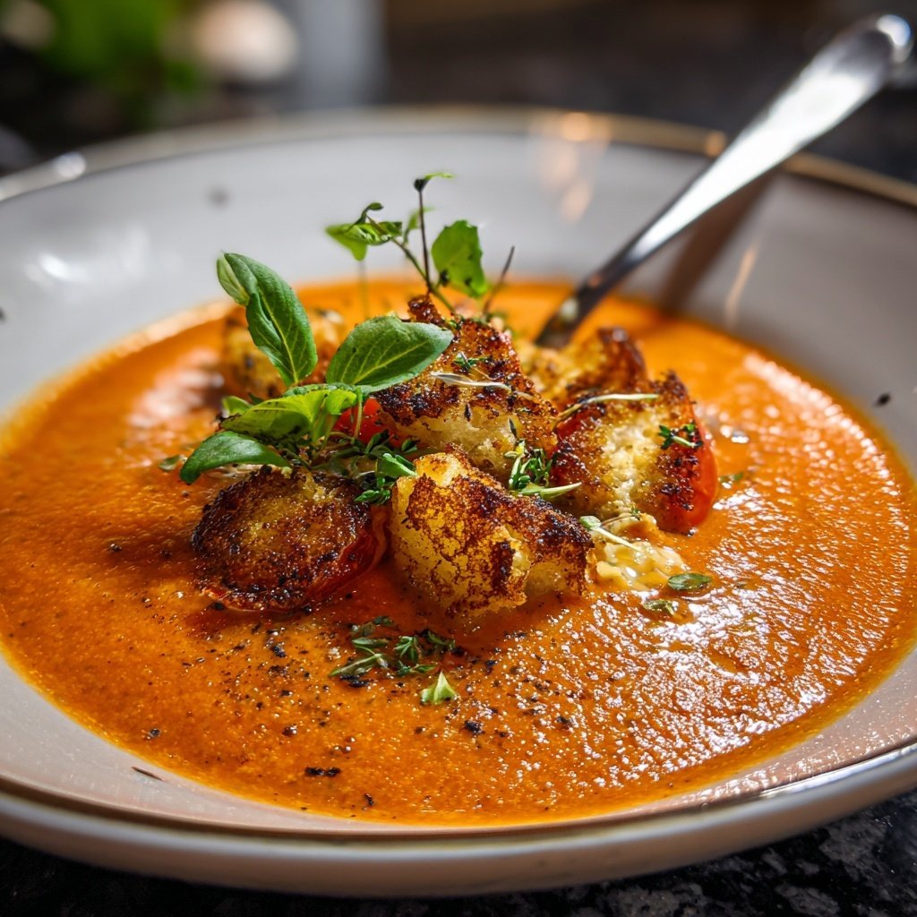 Tomatensuppe mit Ofentomaten